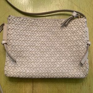 Madewell Leather Woven Crossbody Purse